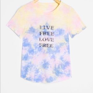 Anthropologie live free live free tie dye tee. Size small